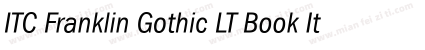 ITC Franklin Gothic LT Book Italic字体转换